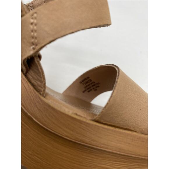 Lucky Brand Marselina Brown Leather Platform Sandal Size 7.5 - Picture 7 of 10